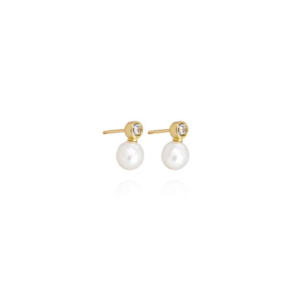 Pearl CZ Earrings