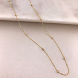10k Gold Spaced Out Ball Necklace