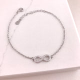 925 Sterling Silver Infinity with CZ Bracelet
