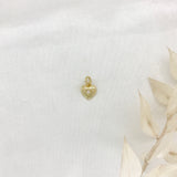 925/18k Vermeil Mini Puff Heart Cz Charm