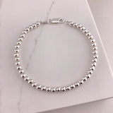 925 Sterling Silver 4mm Ball Bracelet