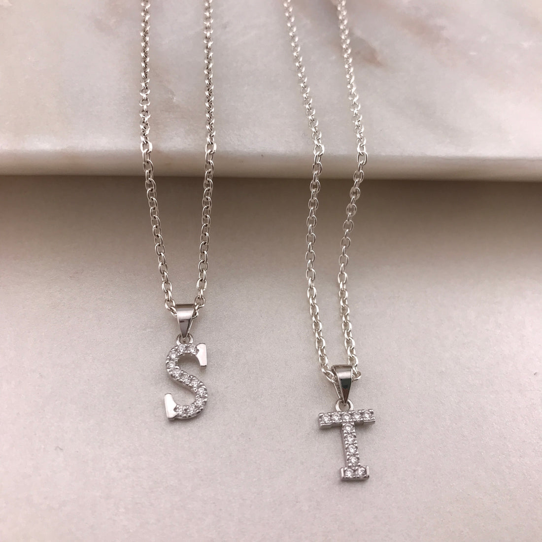 Stella CZ Initial Necklace