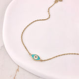 10k Yellow Gold Evil Eye Bracelet