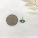 925/18k Vermeil Turquoise Evil Eye Charm