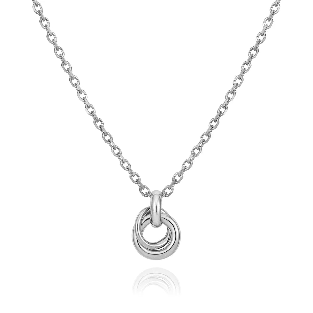 Miss Mimi- 14k/925 Vermeil Double Circle Necklace