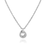 Miss Mimi- 14k/925 Vermeil Double Circle Necklace