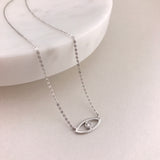 10k Gold Evil Eye Diamond Necklace