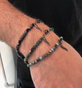 Stainless Steel Beaded Cornetto Beaded Bracelet by Ital Gem