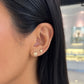 Valentina Ribbed Heart Studs