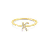 Bella Lab Diamond Script Initial Ring