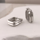 925/18k Vermeil Be Square Hoops