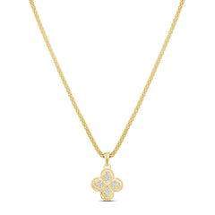 Miss Mimi- 925/14k Vermeil Heritage Clover Cubic Zirconia Necklace