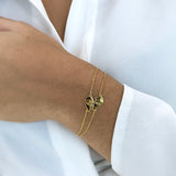 925/18k Vermeil Best Friends Heart Bracelet
