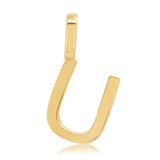 10k Gold Mini Plain Initial Necklace