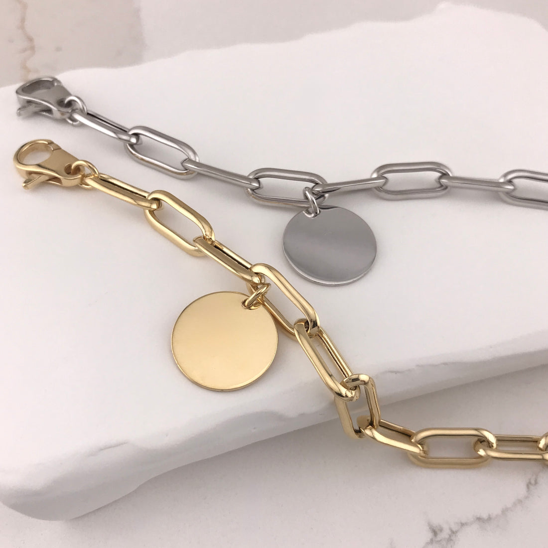 Personalized Thick Paperclip Bracelet by Miss Mimi