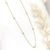 10k Gold Cubic by the Yard Necklace