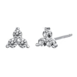 18k/925 Vermeil CZ Lotus Stud Earrings