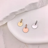 Engravable - 10k Gold Mini Disc Pendant