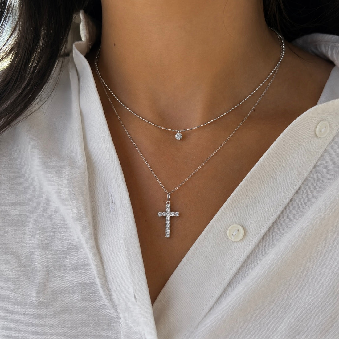 Timeless Bezel CZ Necklace