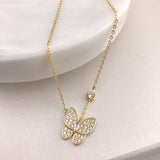 925/18k Vermeil CZ Butterfly Necklace
