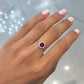 Stella Halo Birthstone Ring