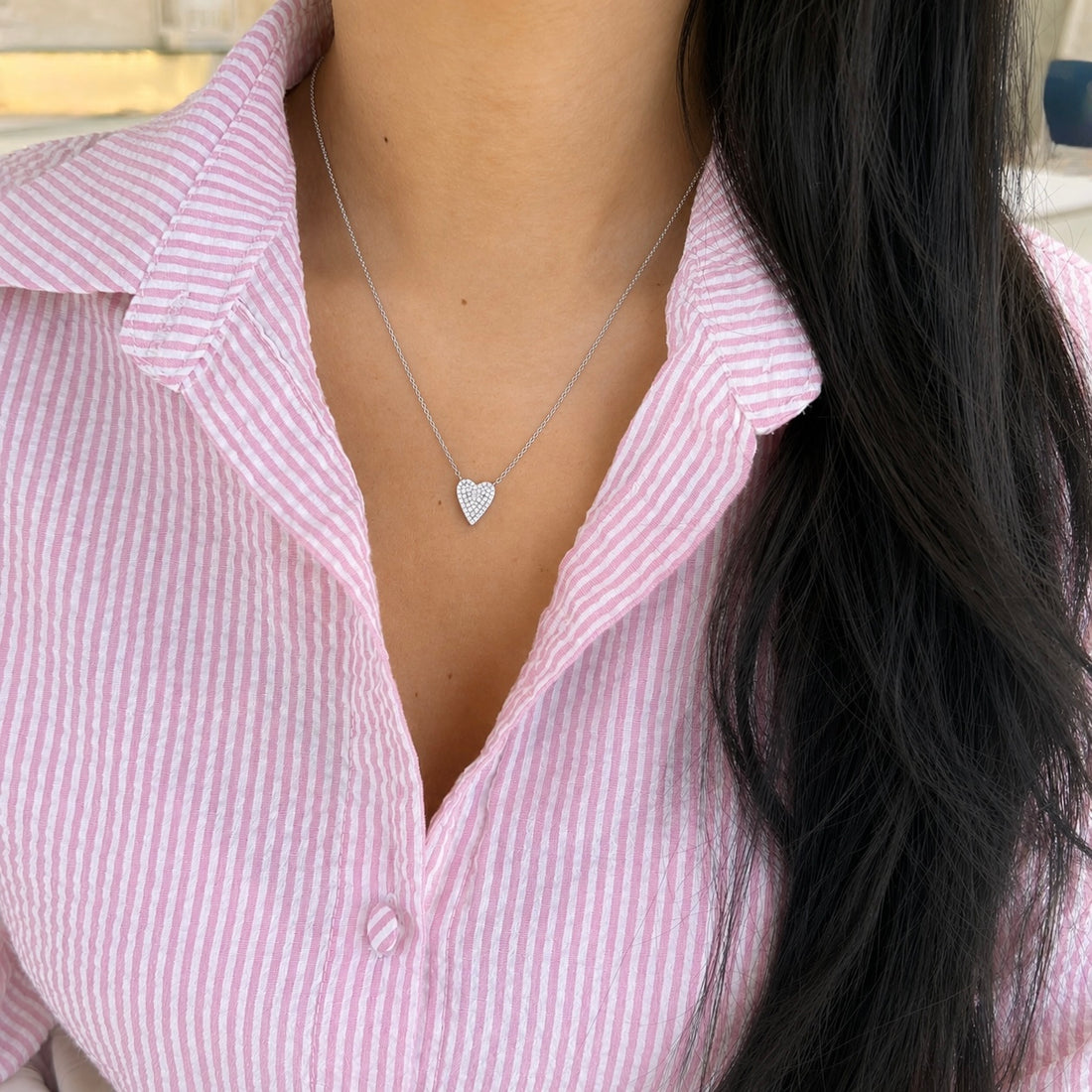 Sharp CZ Heart Necklace by Miss Mimi