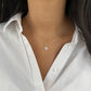Pink CZ Clover Necklace