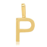 10k Gold Mini Plain Initial Necklace