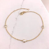 10k Gold Cubic by the Yard Bracelet