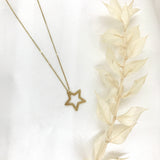 10k Yellow Gold Star Necklace