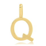 10k Gold Mini Plain Initial Necklace