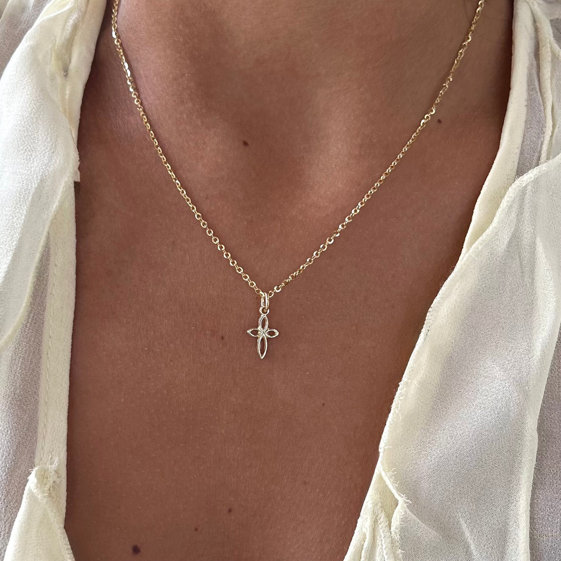 Open Cross Pendant