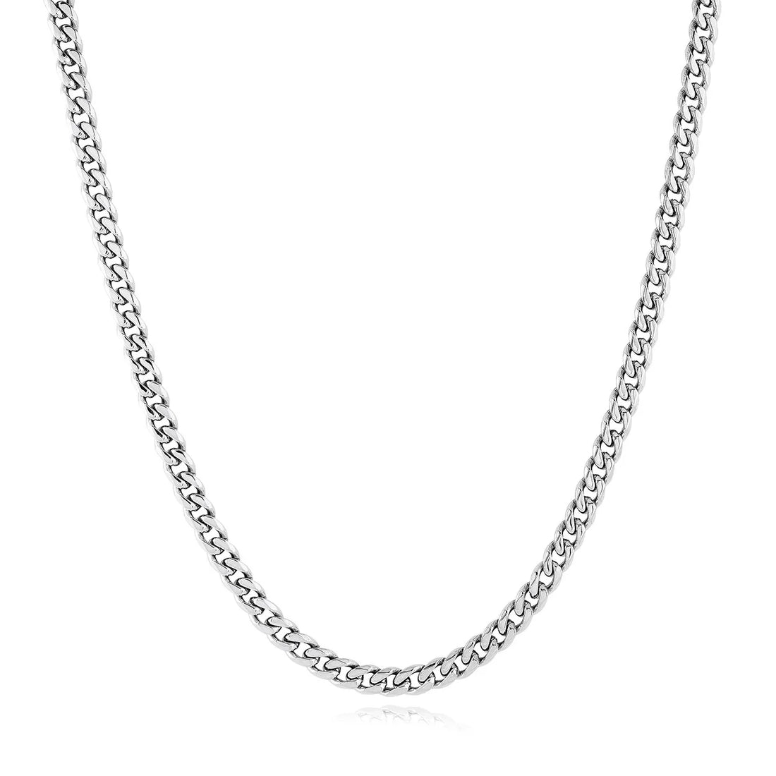 Stainless Steel Curb Necklace by Ital Gem