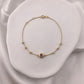 Elegant Gemstone & Diamond Cut Bracelet