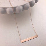Engravable- 10k Gold Bar Necklace