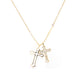 Double Cross CZ Necklace