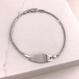 Engravable- Children's 10k Gold Oval ID bracelet