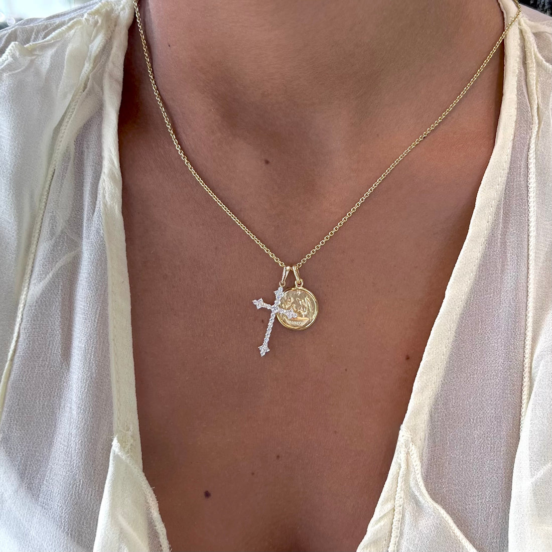 Faith Vintage CZ Cross