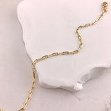 10k Gold Thin Paperclip Bracelet