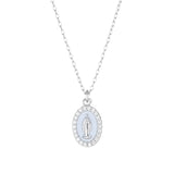 Oval Mother Mary Necklace by Amen