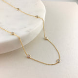 10k Gold Cubic by the Yard Necklace