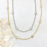 Miss Mimi- 925/14k Vermeil Cubic by the Yard Necklace