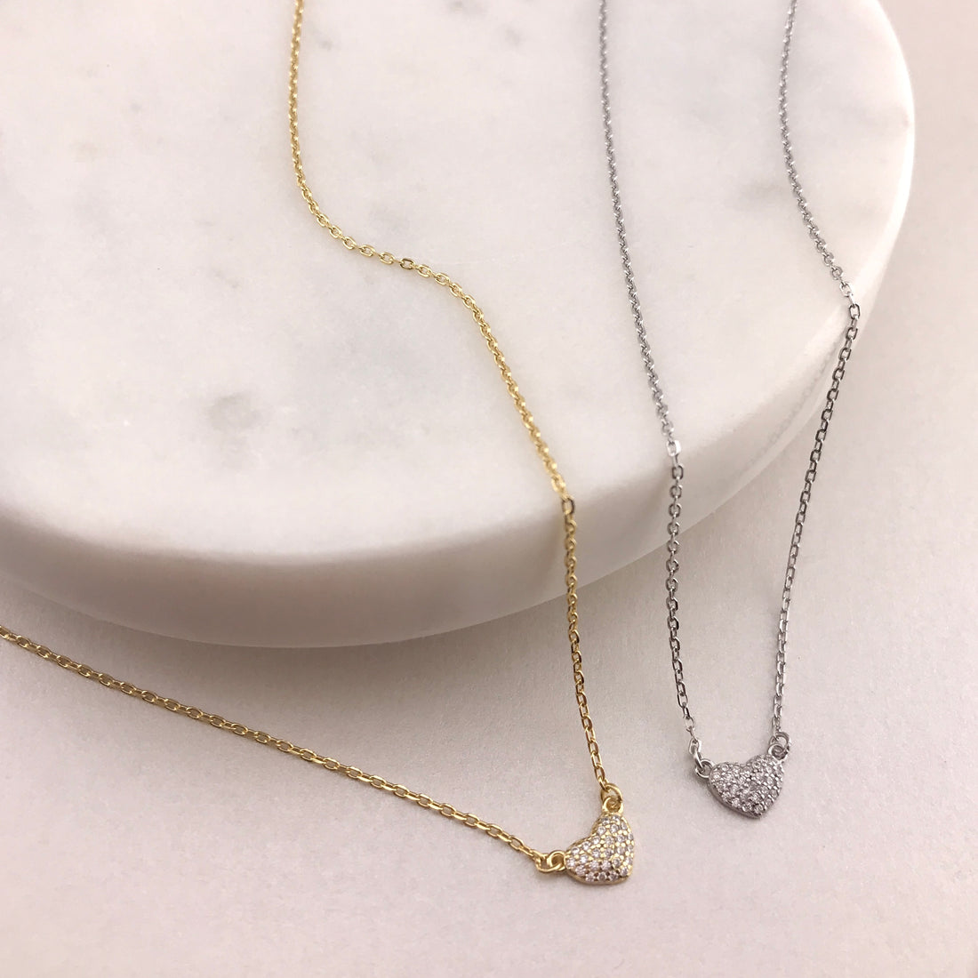 Valentina Classic CZ Heart Necklace