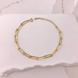 925/18k Vermeil Paperclip Bracelet