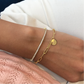 Personalized Thin Paperclip Disc Bracelet by Miss Mimi