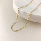 10k Gold Thin Paperclip Necklace