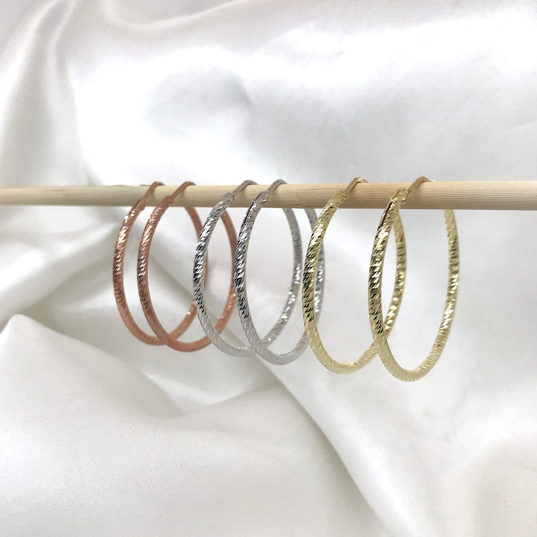 Sparkle Cut Hoops by Miss Mimi