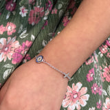 Children's 925 Sterling Silver Evil Eye and Cross Bracelet