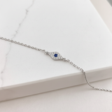 925/18K Vermeil Small CZ Evil Eye Bracelet