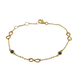 10k Yellow Gold Evil Eye & Infinity Bracelet